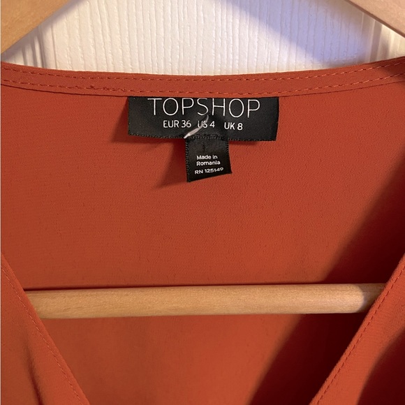 Topshop Tie-Front Blouse - Picture 3 of 4